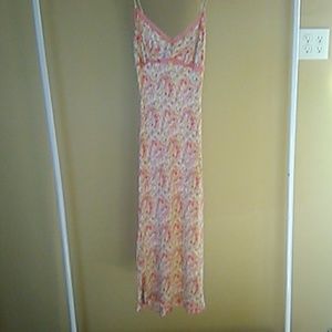 X Small floral long dress with lace